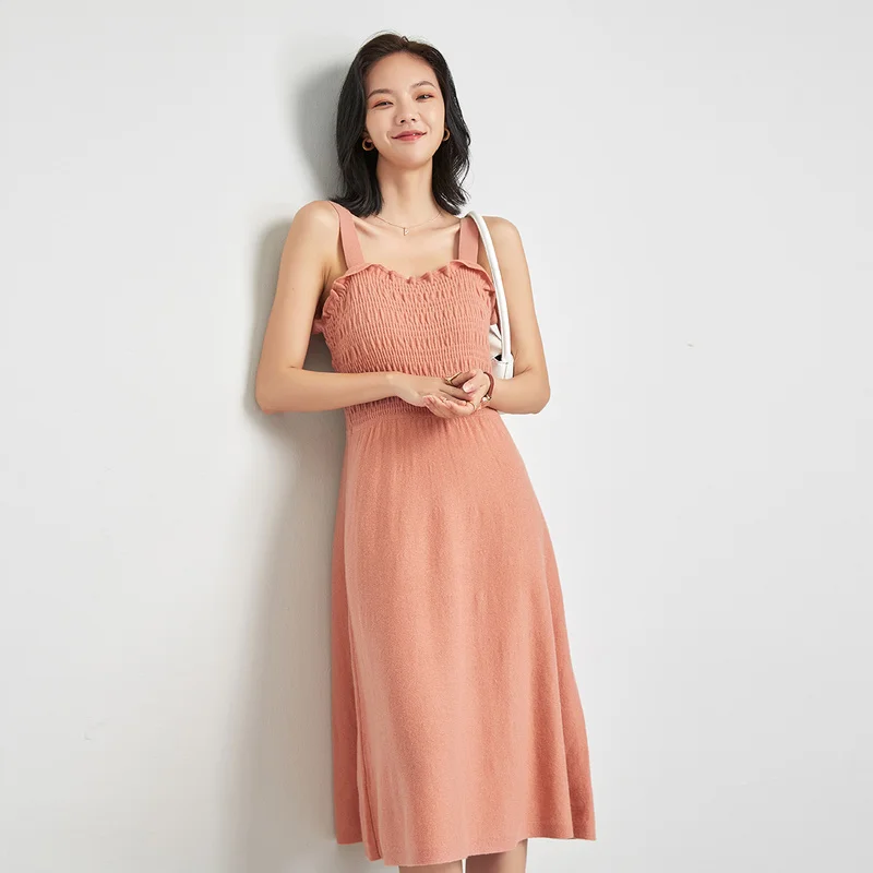 

[Новые товары для осени и зимы] Jinju, осень и зима 2020, новый свитер, однотонное базовое платье на подтяжках из 100% шерсти