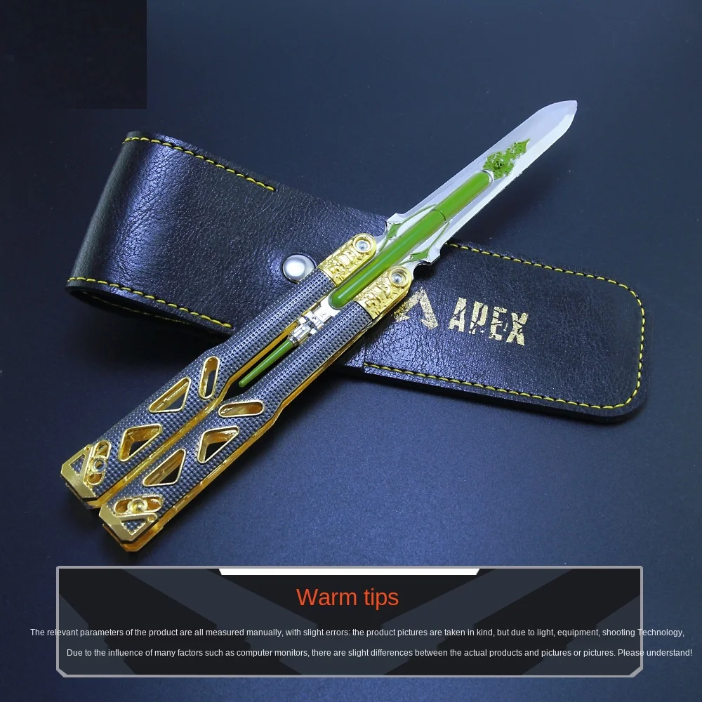 Apex hero power boy-cuchillo de mariposa, Arma de entrenamiento, modelo de cuchillo, todos los adornos de colecci&oacute;n de Artesan&iacute;a de metal-4