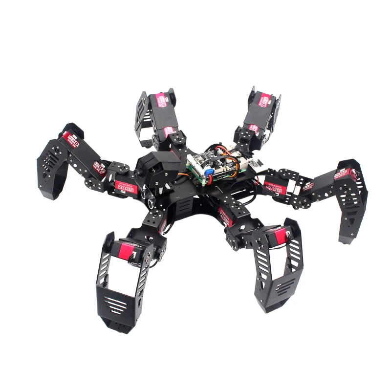 Raspberry 4B/3B 20 кг сервопривод Hexapod Паук бионический робот SpiderPi Программирование OpenCV Smart Ai Vision