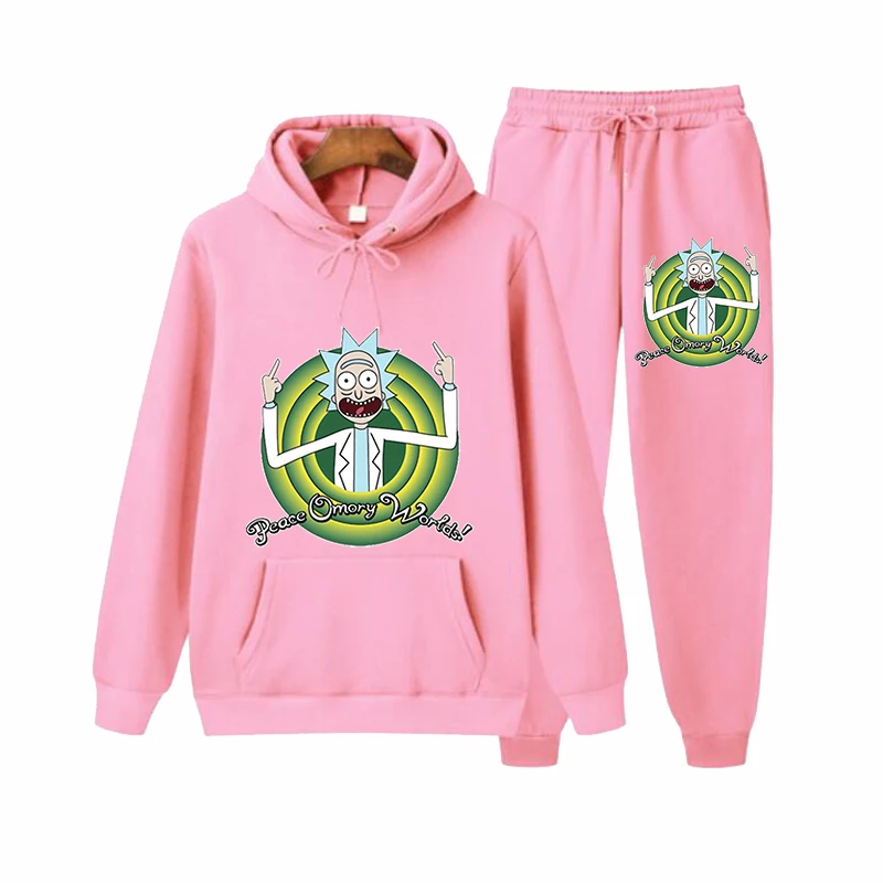 

A set pants trouser and hoodie cute anime printing women clothing plus size