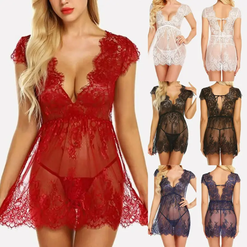 Сексуальное женское нижнее белье кружевное стринги|Белье бейбидолл и сорочки| |