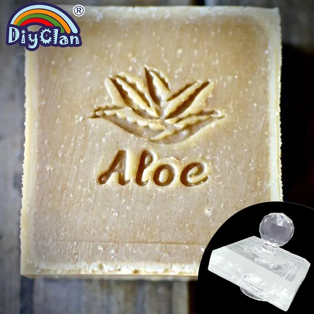 Натуральное мыло с алоэ печать штампов серия растение ручной работы