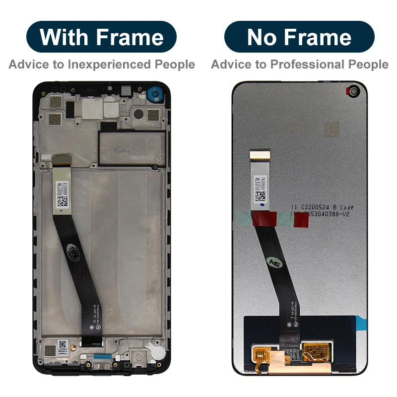 6,53 "Original para Xiaomi Redmi Nota 9 LCD Digitalizador de pantalla t&aacute;ctil de reemplazo de partes para Redmi 10X 4G pantalla LCD M2003J15SC-4