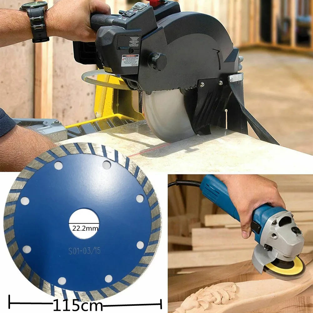 

115mm Diamond Circular Saw Blade 22.2mm Bore Cutting Disc Wheel For Angle Grinder Cut Granite Marble Concrete