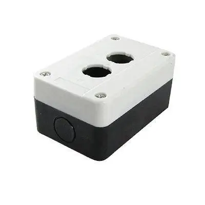 White Black Plastic 2 Holes Push Button Switch Control Case Box | Обустройство дома