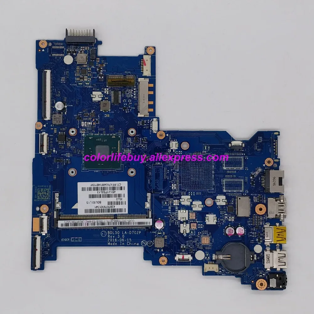 Genuine 854948-601 854948-001 BDL50 LA-D702P N3710 Laptop Motherboard for HP NoteBook 15 15T 15-AY 15T-AY000 Series Notebook PC