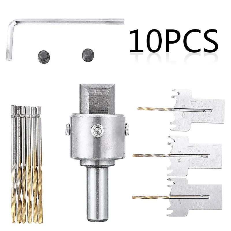 Набор мини-фрез комплект из 10 шлифовальных насадок 17/19/21 мм для работ по дереву |