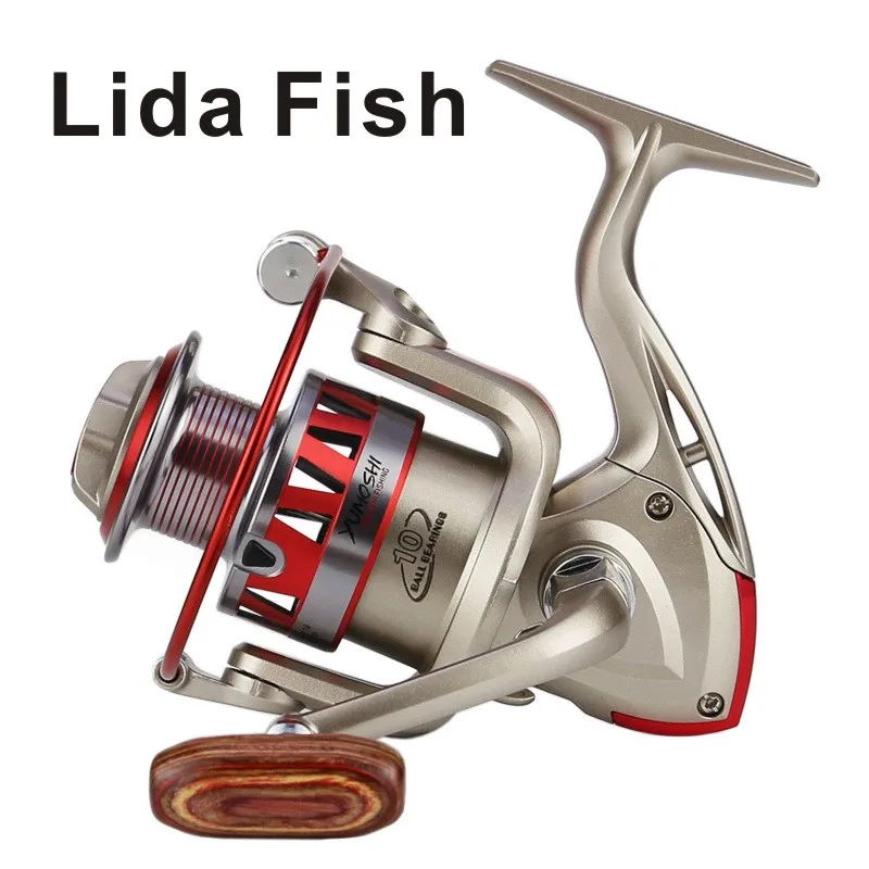 

Рыболовная катушка LidaFish, полностью Металлическая, с металлической головкой, с металлической чашкой, складная, с металлической чашкой