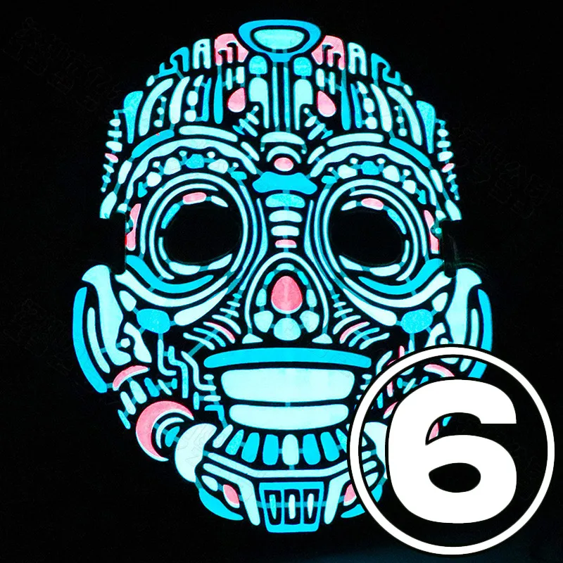 Недавно голос Управление светящаяся маска светодиодный Хэллоуин Бар КТВ