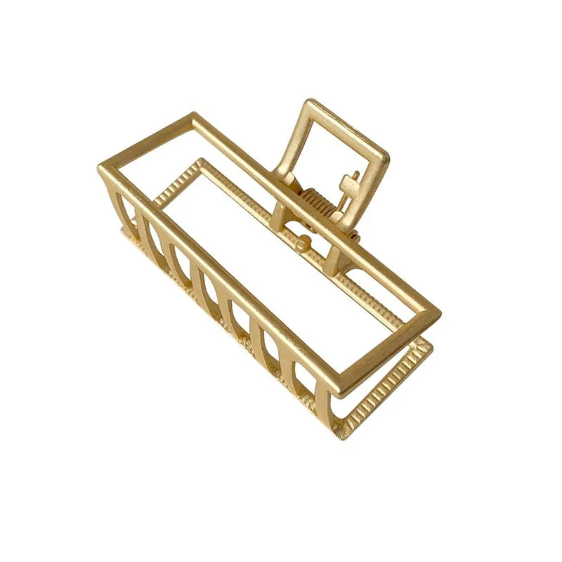

2020 Trendy Style Personality Matte Hollow-out Hair Clips For Women New Fashion Geometric Hair Claws Bridal Hair Jewelry