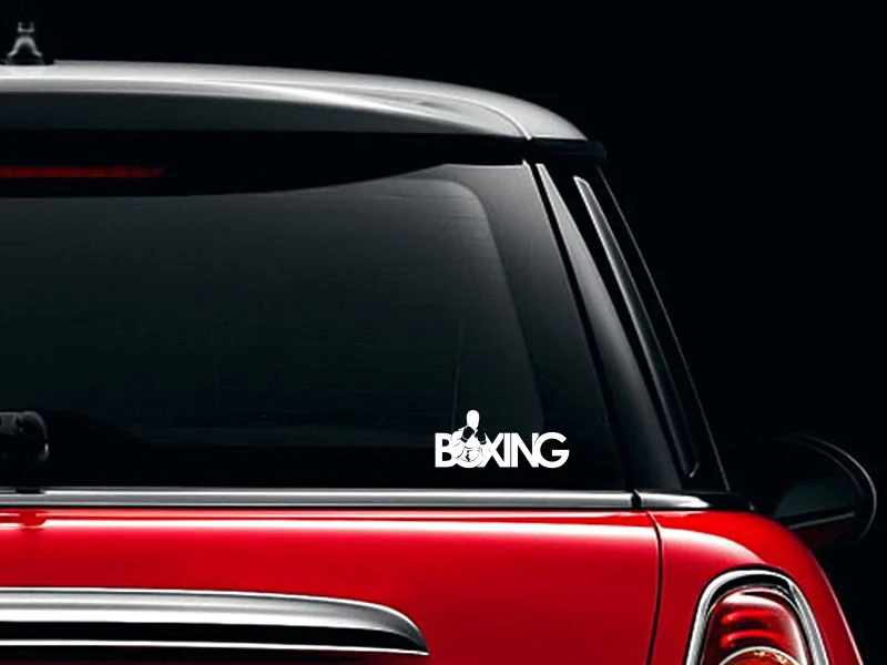 Молодые Мужские боксеры с боксерским рисунком виниловые наклейки для автомобиля
