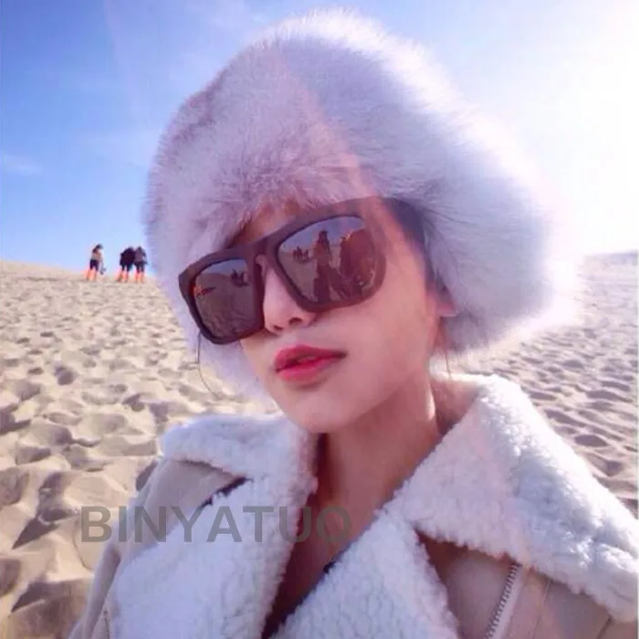 

Женская зимняя утепленная шапка Lei Feng, шапка из лисьего меха, теплая женская шапка, уличная шапка для велоспорта, лыжного спорта, меховая шап...