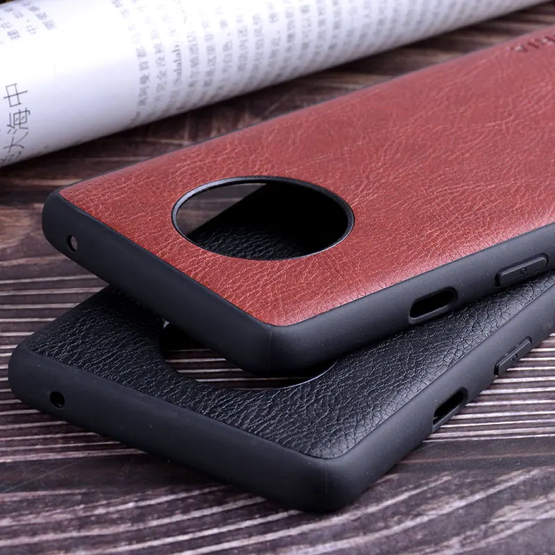 Чехол для Oneplus 7T Pro роскошный винтажный кожаный чехол мягкий ТПУ + ПК Жесткий oneplus 7t