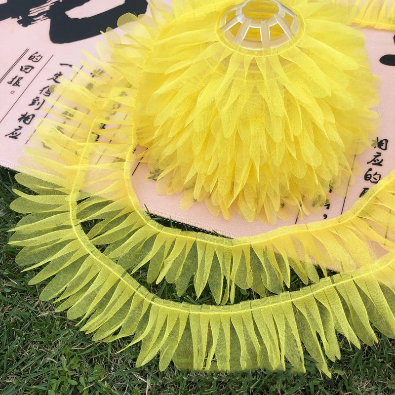 5 метров 35 мм Марля морщин кружева отделка органза лента Diy Одежда шторы материалы