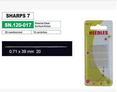 

SN-120-017 Large Leather Hand Sewing Needles Gold Eye Needle Embroidery Tapestry Home Wool DIY Sewing Accessories Disc mounted