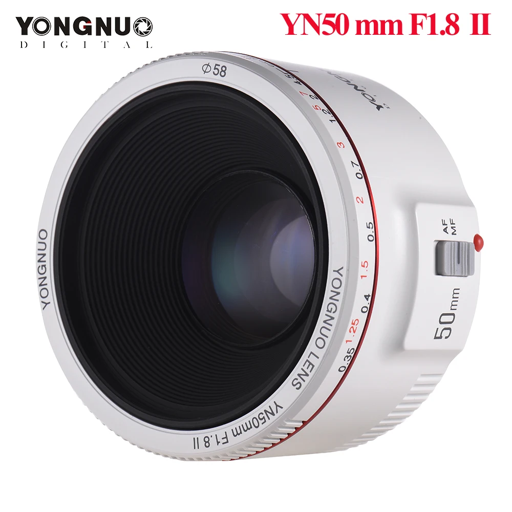 Светодиодная лампа для видеосъемки Yongnuo YN35mm F2.0 объектив с фиксированным фокусным расстоянием для Canon 600d 60d 5DII 5D 500D 400D 650D 600D 450D YN50mm f1.8 объектив для цифровой однообъективной зеркальной камеры Canon EOS 60D 70D 5D2 5D3 600D