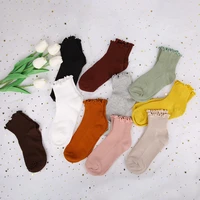 one pair cotton sock women breathable sports stocking hosiery middle tube sweat absorbing girls soft solid casual free shipping
