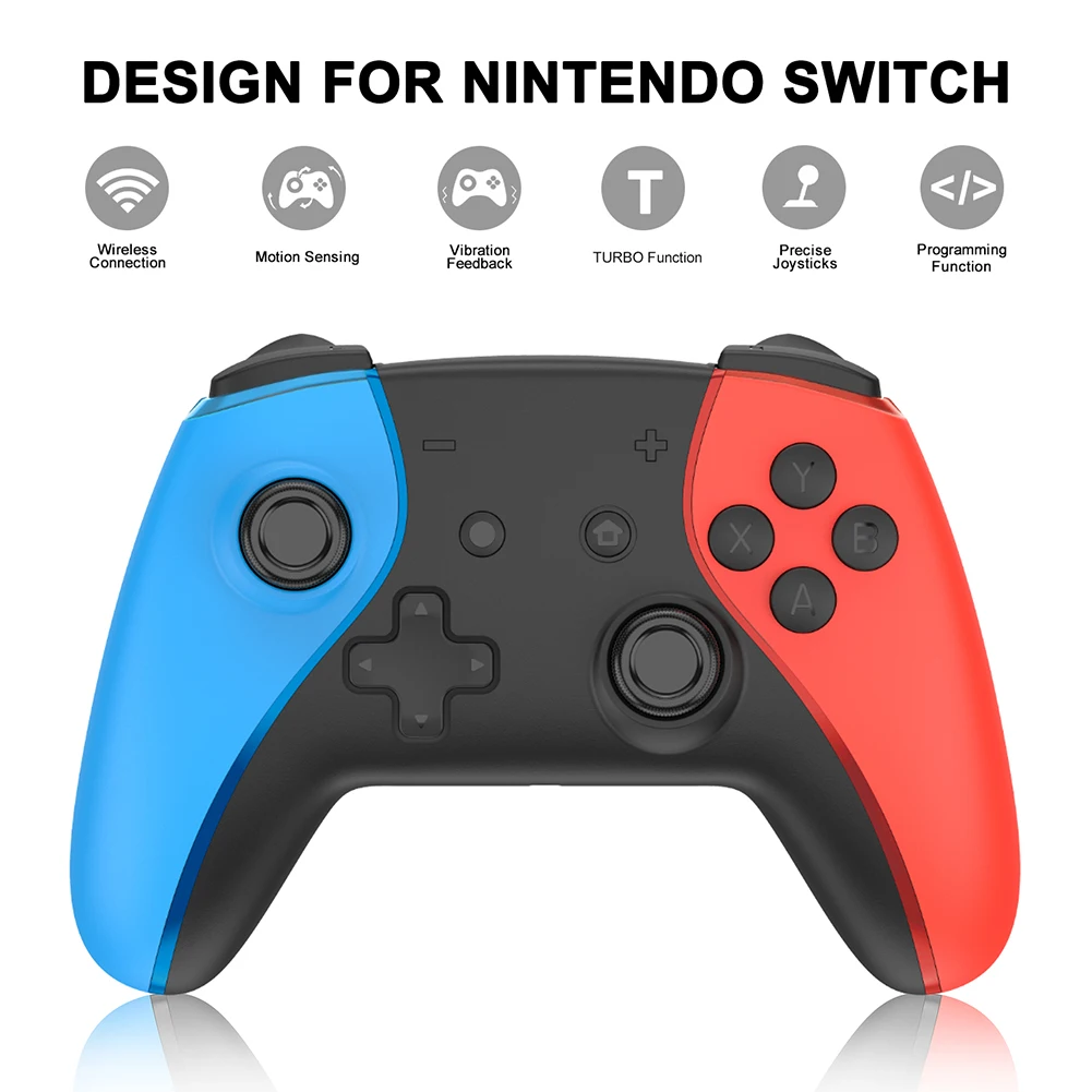 Wireless Video Game Controller for NS Switch Pro Gamepads Bluetooth-compatible Dual Motor Vibration 6 Axis Gyro Function Console |