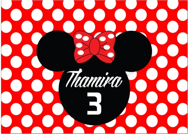 

Cartoon Mouse Newborn Birthday Party Poster Background Pink Bow Princess Girl Portrait Photo Backdrops Photography Baby Shower