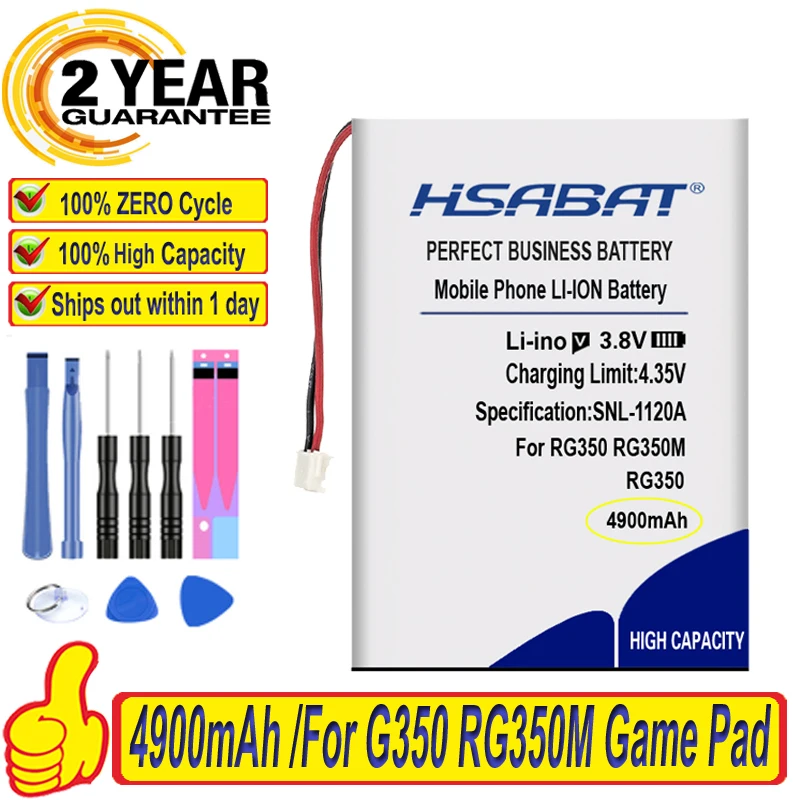 Топ-бренд 100% новый аккумулятор 4900 мАч для RG350 RG350M ретро портативные батареи