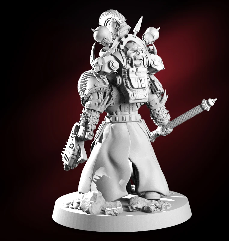 

75mm 56mm Resin Model Skeleton Warrior Figure Unpainted RW-133