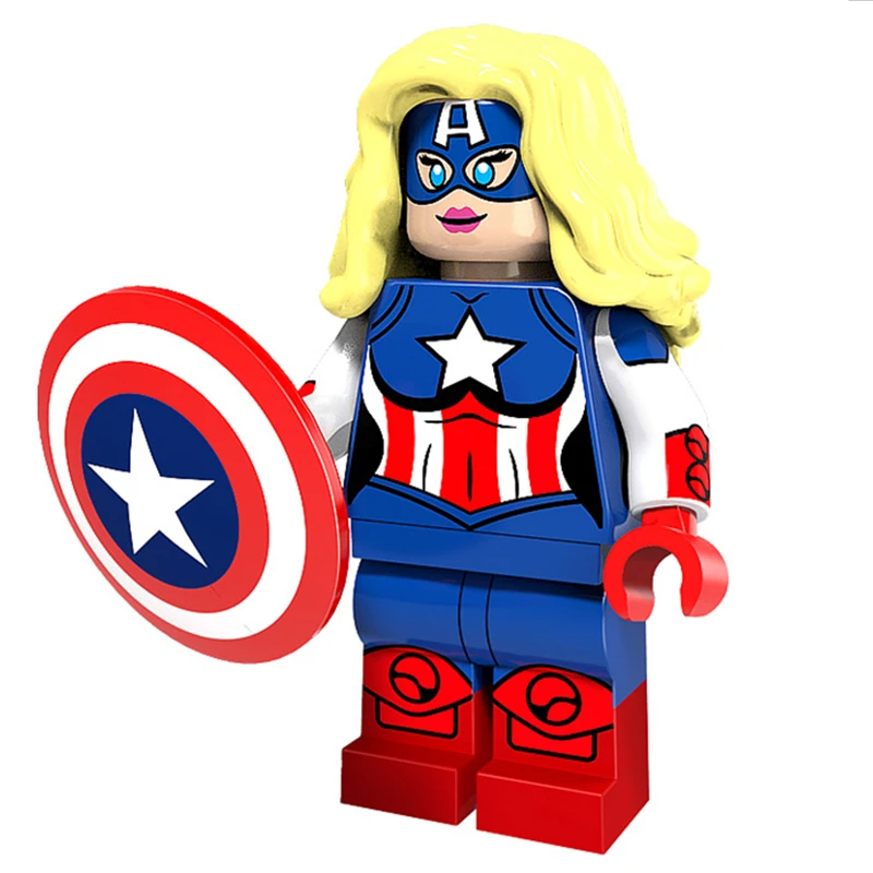 Одна распродажа женщина Капитан Америка: супергерои Мстители сборные миньфиг