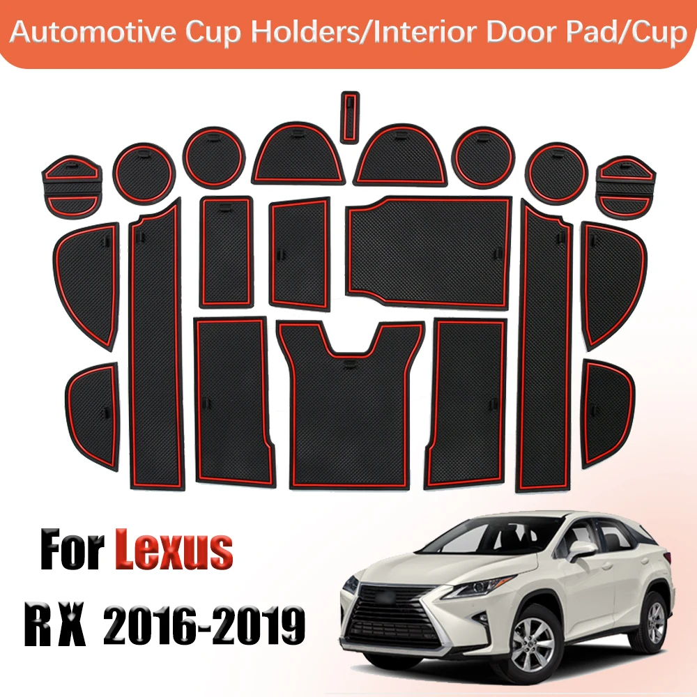 

Door groove mat Gate Slot Cup Pad For Lexus RX 2016-2019 Anti-Slip Mat Interior Cup Holders Non-slip Mats Car