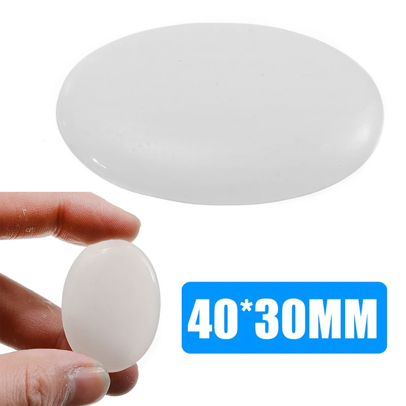 

1pc Natural Healing Crystal Meditation Stone Selenite Worry Stones for Soothing Massage Relaxation 40*30mm