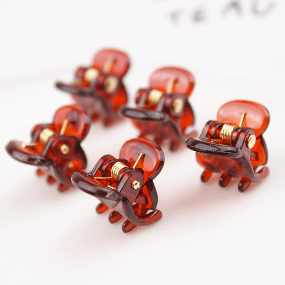 10 шт. смешанные маленькие заколки для волос пластиковые черные мини зажимы