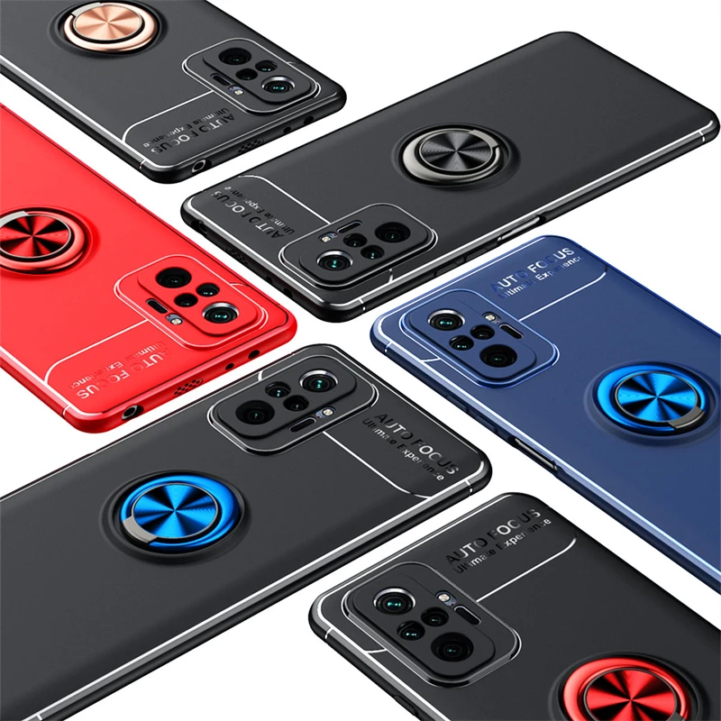 For Cover Redmi Note 10 Pro Case For Xiaomi Redmi Note 10 Pro Capas Soft Ring Magnetic Holder For Cover Redmi Note 10 Pro Fundas