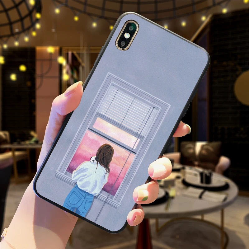 Кошка девушка для Xiaomi Redmi 7 Note 4X 5A 16G 32G GO 7A K20 6 5 8 Pro Чехол телефона | Мобильные