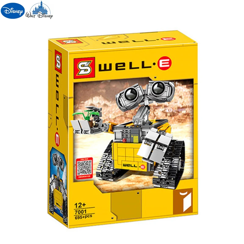 

687Pcs Disney WALL E The Robot High-Tech DIY Building Blocks Idea Electic Figures Model Compatible Educational Toys For Children