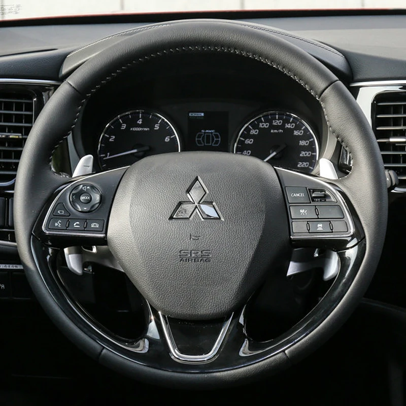 Чехол на руль автомобиля из дышащей кожи для Mitsubishi Outlander 2016 2017 2018 2019 ASX Eclipse Cross