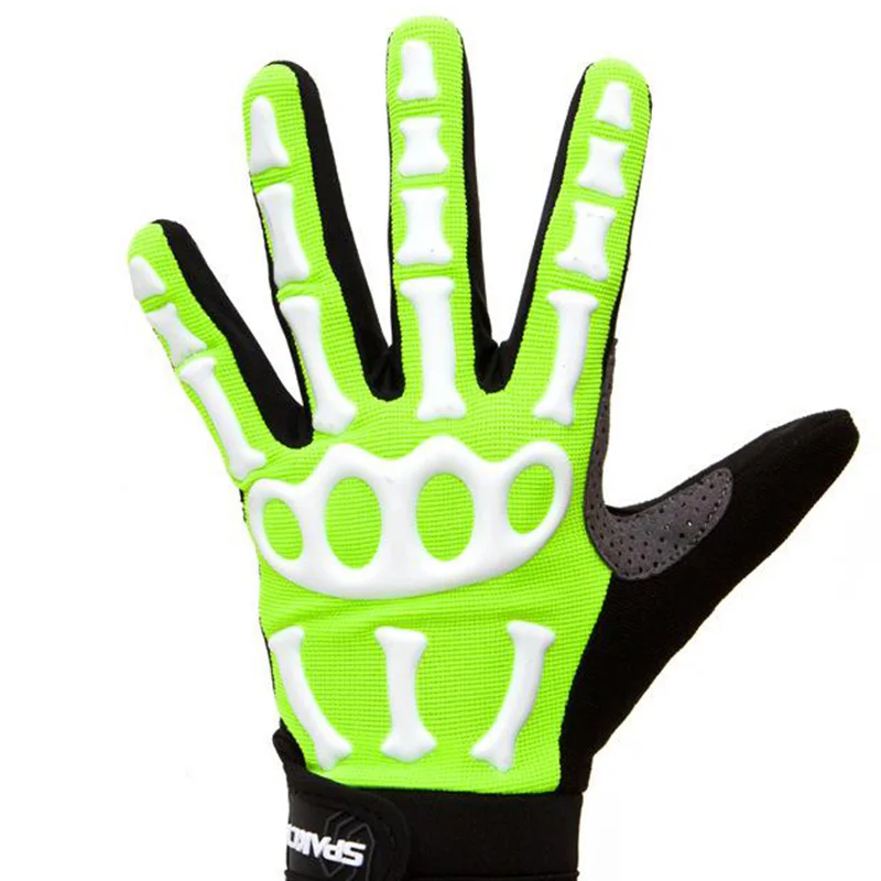 

SPAKCT Bike Bicycle Long Full Finger Cycling Riding Racing Bike Bone Cool Soft Gloves Skeleton Cycling Bicycle Bike Gloves Men