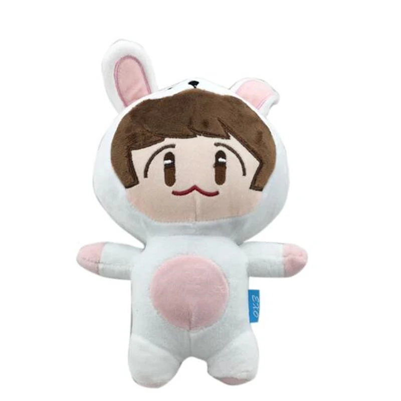 Baek Hyun DUDU Корейская кавайная плюшевая кукла, игрушки, мягкая игрушка ручной работы, плюшевые игрушки из мультфильмов, кукла из мягкого полипропиленового хлопка, мягкие куклы ручной работы, плюшевые вееры, подарки - Цвет: Baek Hyun DUDU