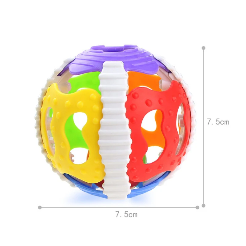 

1pc Children's Cartoon Little Loud Bell Ball Rattles Funny Toy Mobile Toy Infant Grasping Colorful Ball For Newborn Baby Gift