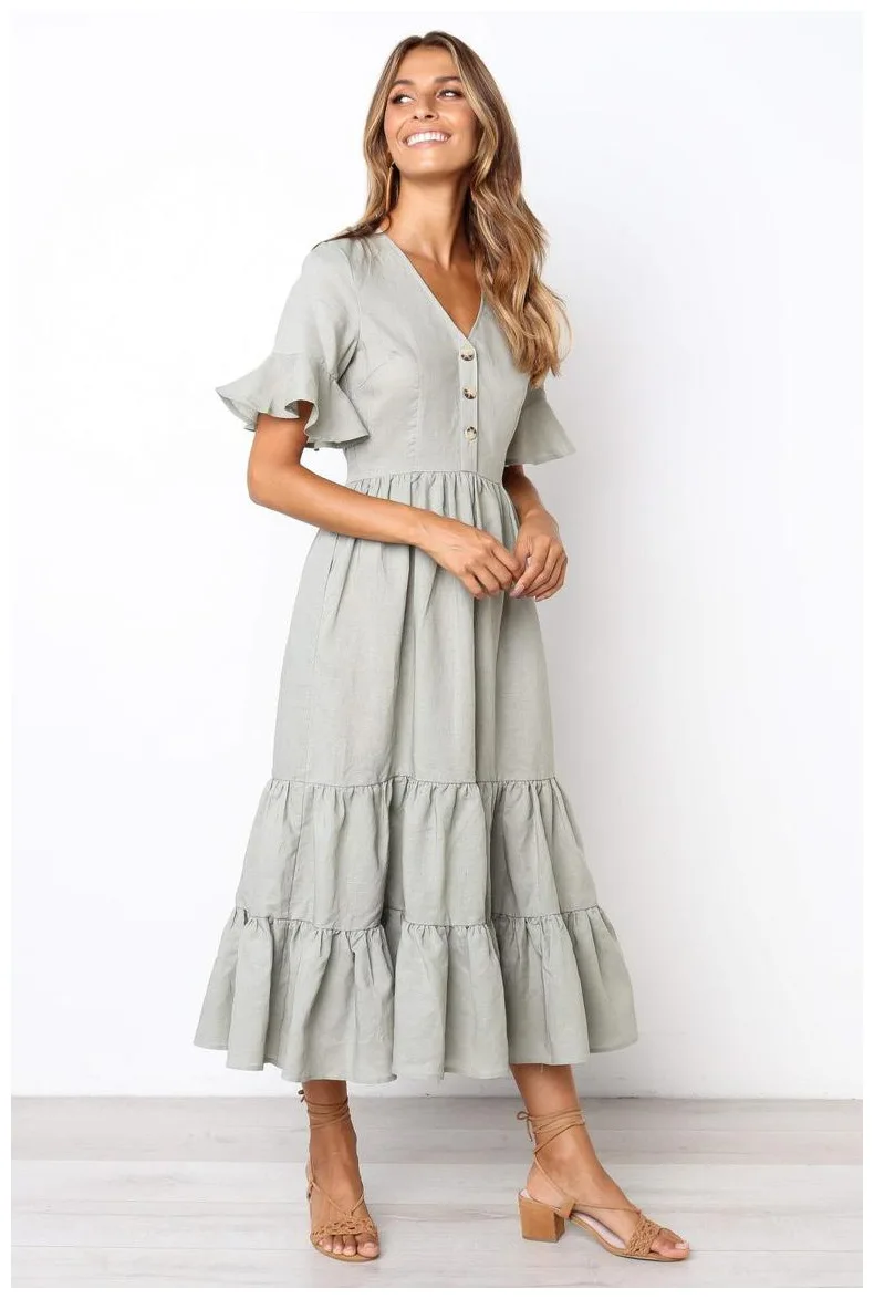 

V Neck Butterfly Dresses Shirt Dress Women's Fashion Dresses