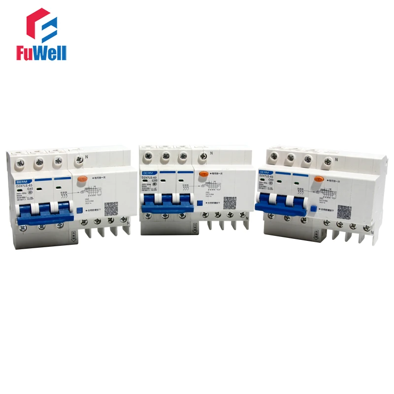DZ47LE-63 3P+N Leakage-proof Circuit Breaker RCBO Overcurrent Protection 40/50/63A Residual Current Operated | Обустройство дома