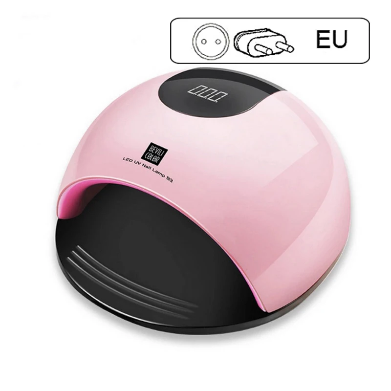 B3 80W EU Plug B3 профессиональный светодиодный УФ-светильник 80 Вт Сушилка для ногтей Гель-лак двойной светильник маникюрный аппарат для отверждения ногтей гель-арт салонный инструмент - Цвет: B3 80W EU Plug