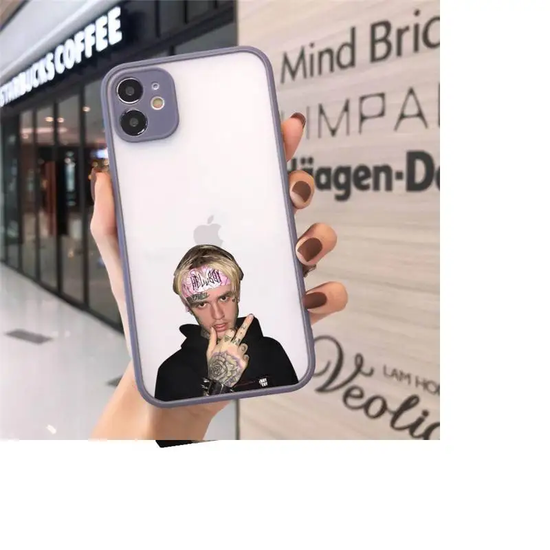 

Lil Peep rapper art pattern luxury Phone Cases shell matte transparent For iphone 7 8 11 12 plus mini x xs xr pro max cover