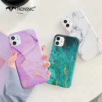 texture marble phone case for iphone 11 pro max soft luxury green fashion purple matte geometric cases for iphone 7 8 plus cover