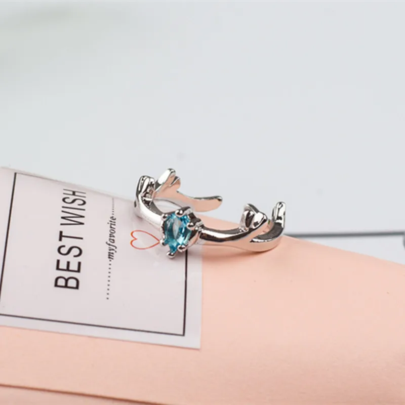 Женское кольцо с рогами простое модное открытым кольцом романтическое для