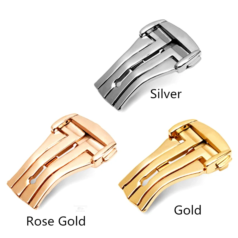 

MERJUST New With Tags Stainless Steel Deployment Clasp 16mm 18mm 20mm Gold Silver Rosegold Buckle For OMEGA Rubbe Leather Strap