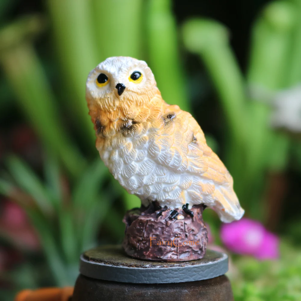FairyCome набор из 3 вида стилей миниатюрные фигурки сов Смола ремесло крошечные