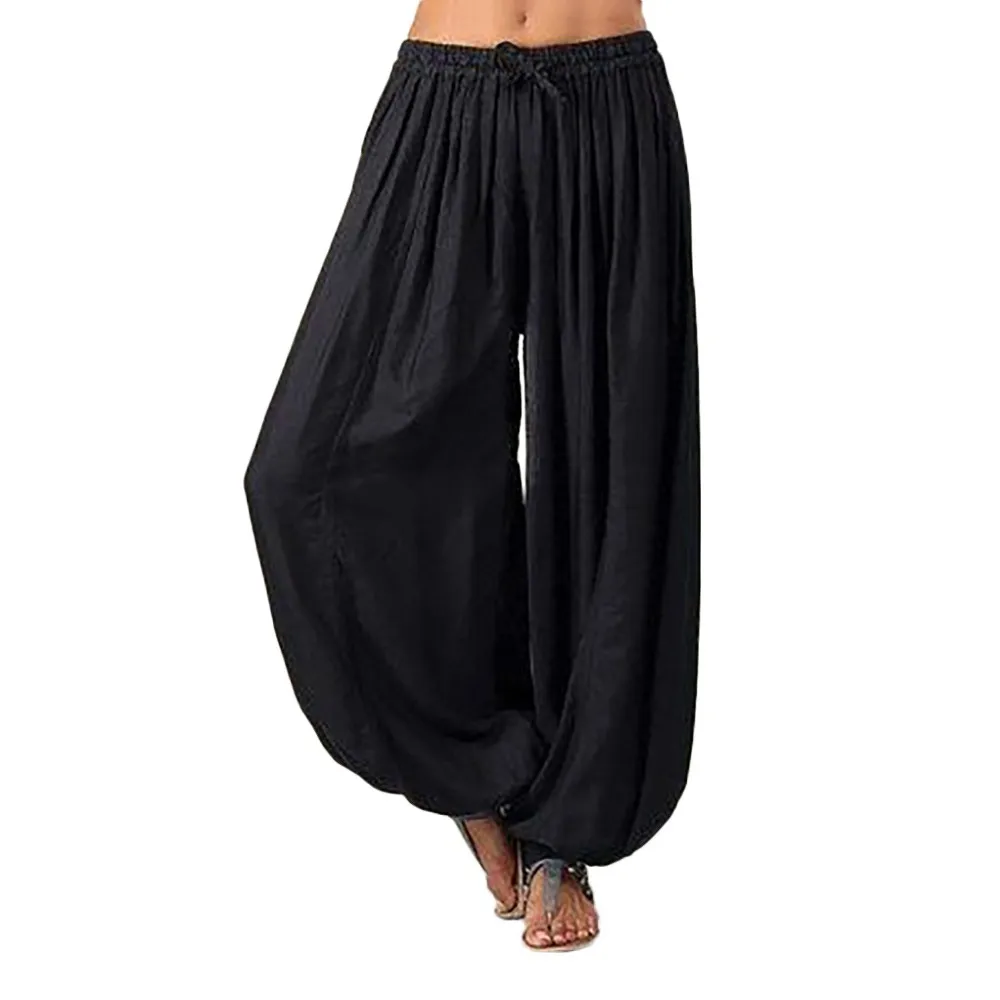 2019 штаны для йоги женские бега женщин свободные широкие брюки Boho Aladdin Комбинезон