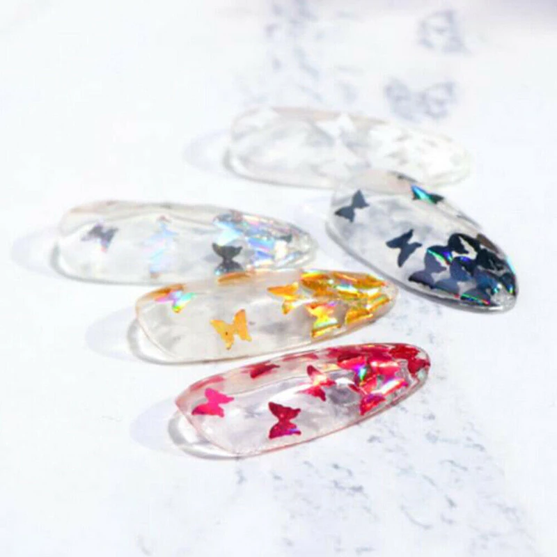 

3D Mixed Butterfly 4 Color Nail Dust Sets Holo Glitter Sequins Flakes Manicure Decoration Nail Art Tips