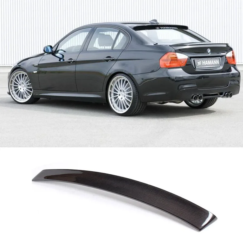 E90 HM Стайлинг углеродного волокна задняя крыша губа крыло спойлер для BMW 2005-2012 |