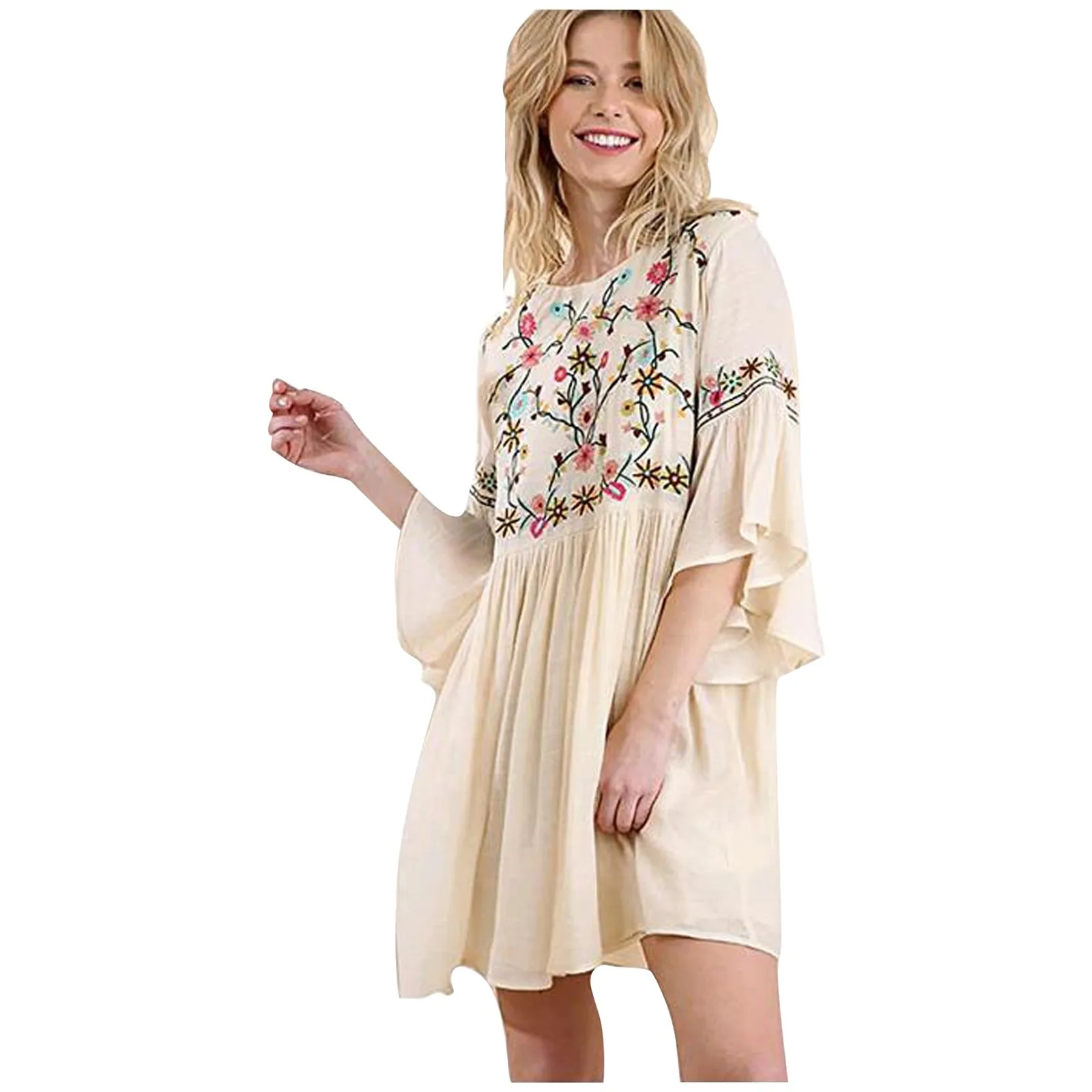 Сексуальное платье для женщин свободного кроя с коротким рукавом в клеточку