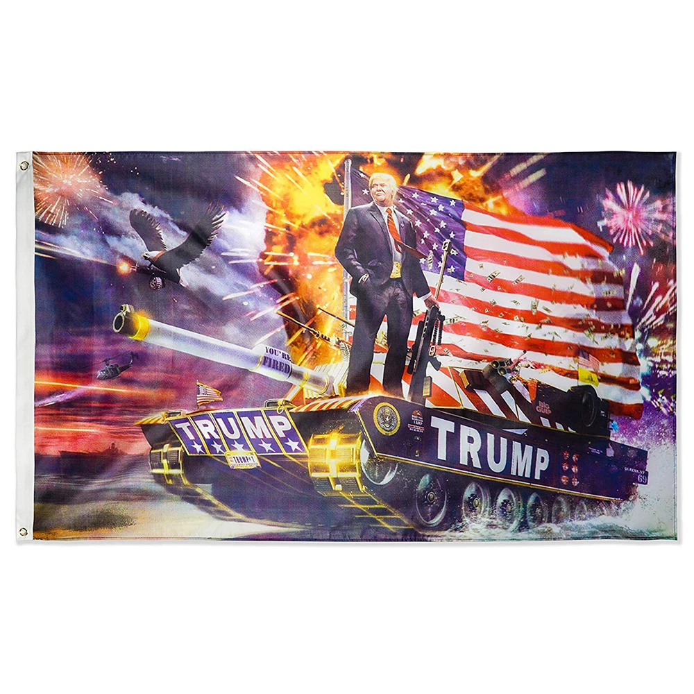 

FLAGCORE 3x5Fts 90X150cm Keep America Great First Tank Hero Donald Trump Flag