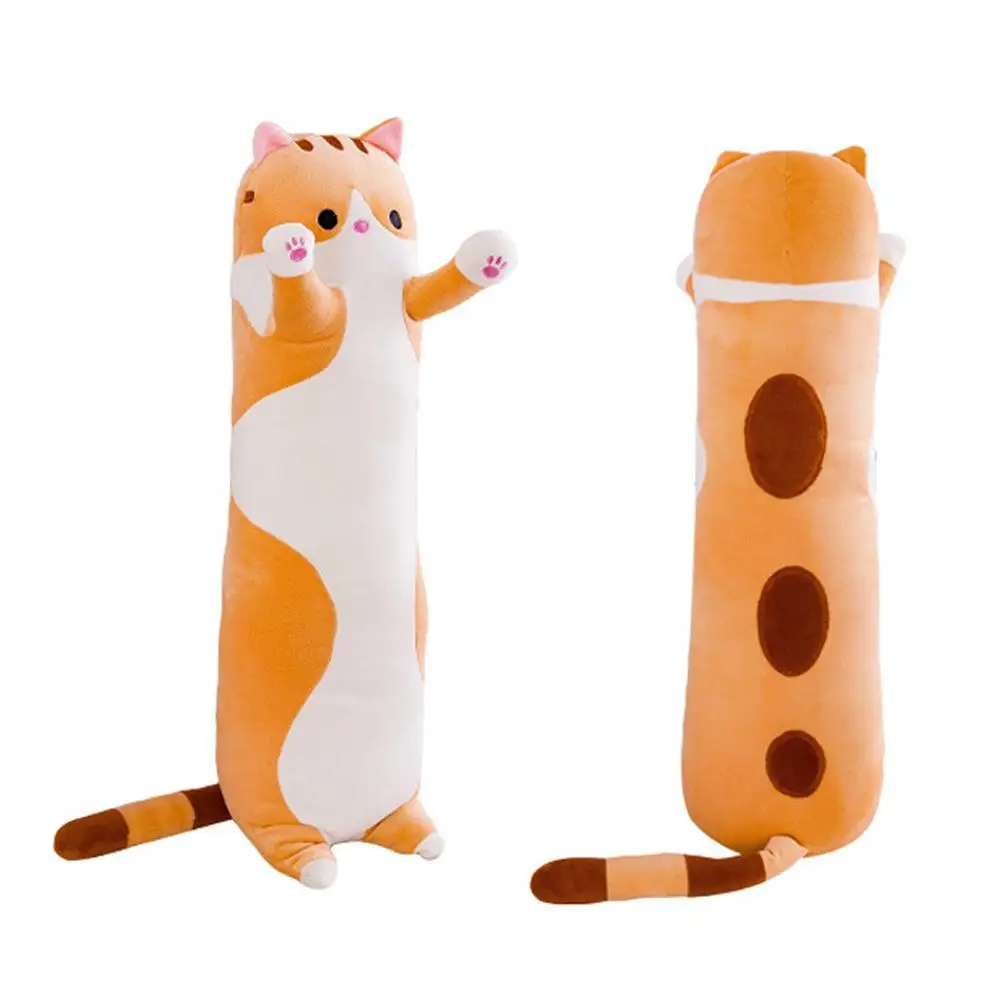 Кошка, плюшевые игрушки, животные, креативная Милая кошка, длинная мягкая пауза, офисный ланч, подушка для подгузников, Подушка для сна, мягкая Подарочная кукла для детей